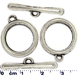 10 Pair Connecting Ends Clasp Toggle Antique Metallic Tone JF948