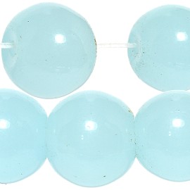 40pcs Smooth Marble Glossy Spacers Light Turquoise JF982