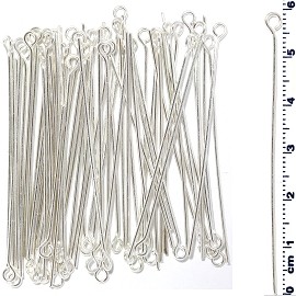 60pc 60mm, 6cm Bendable Jewelry Part Silver JP113W