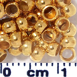 150pc 3mm Crimp Beads 2mm Opening Gold JP175G