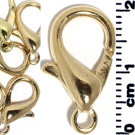 8pcs 21mm Lobster Claw Ends 2mm Hole Gold JP218G