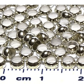 100pc 5mm Crimp Beads Silver JP350