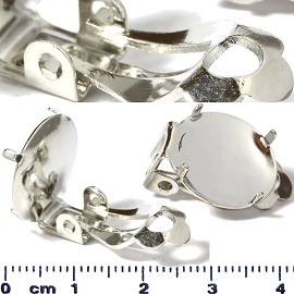 6pc 13mm ClipOn Earring Part Silver JP407