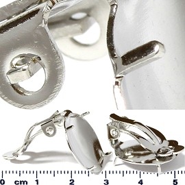 6pc 17mm ClipOn Earring Part Silver JP408