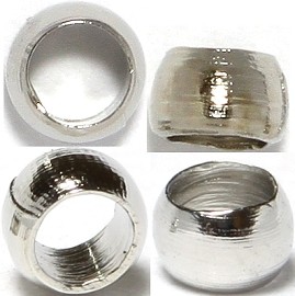 200pc 1mm Crimp Beads Silver Gray JP411