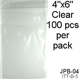 Clear 4"x6" Inches Polybags 100pcs per pk JPB-04