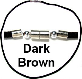 10pcs-pk 22" Cord Felt Magnetic Clasp Brown Dark NK377
