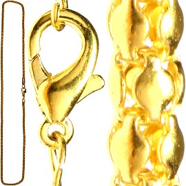 12pcs 17" Chain Necklaces Yellow Gold Medium for Pendants NK392