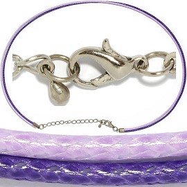 1pc 16" Choker Necklace Duel Cord Purple Ns445