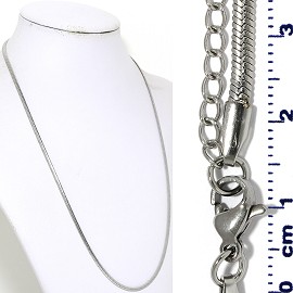 12pcs 20" to 22" Stainless Steel Chain Necklace 3x1mm NK646 12pcs 20" to 22" Stainless Steel Chain Necklace 3x1mm NK646