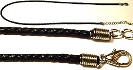 Black 1 Twist Rope Necklace Ns29