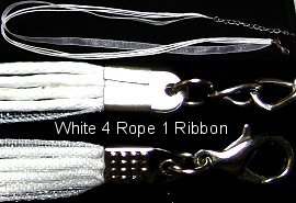 18"White Ribbon Rope Ns101