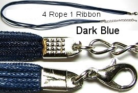 50pcs-pk 18" Cord 4Strings-1Ribbon Dark Blue NK102