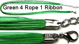 18"Green Ribbon Rope Ns108