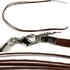 1pc 18" 5-String Necklace Cord Dark Brown Ns114