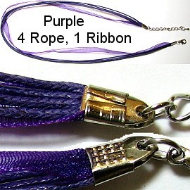 18" Dark Purple 4 Rope 1 Ribbon Narrow Head Ns140