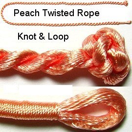 50pcs-pk 17" Cord Twisted Knot Loop Peach NK158