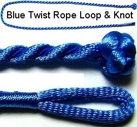 Blue Twisted Knot & Loop 17" Inches Rope Ns166