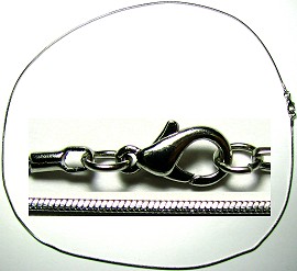 12pcs Silver Smooth 18" Chain Metal Necklace Lock NK189