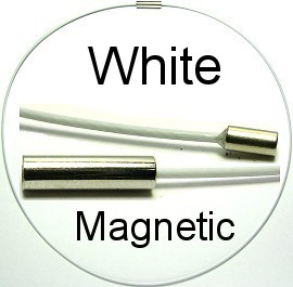 10pcs-pk 18" Cord Metal Wire Choker Magnetic White NK193