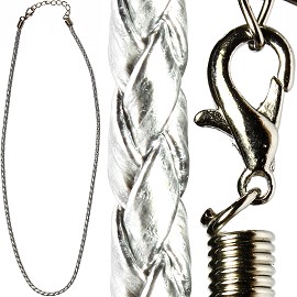 18" 3mm Silver Braided Rope Ns203
