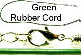 Green 18" Rubber Single Cord Ns205