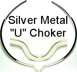 Silver Metal U Choker Ns209