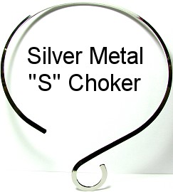 Silver Metal "S" Choker Ns227