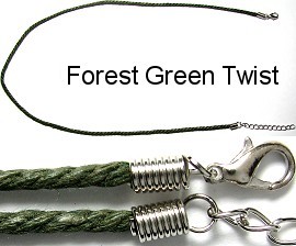 18" Twisted Rope Cord Forest Green Ns264