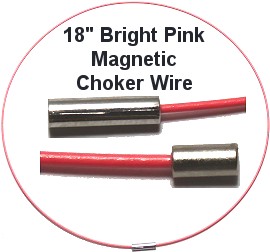 10pcs-pk 18" Cord Metal Wire Choker Magnetic Pink Bright NK320