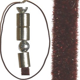 10pc 22" Inch Felt Cord Magnetic End Brown NK407