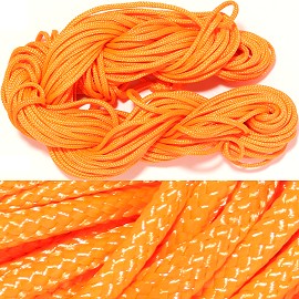 55' Feet Woven String 1/16" Wide Orange Ns456