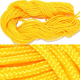 55' Feet Woven Shamballa String 1/16" Wide Dark Yellow Ns457