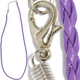 1pc 23" Braided Rope Cord Purple Ns486
