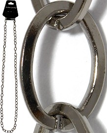 1pc 31"Chain Necklace Gray Ns501
