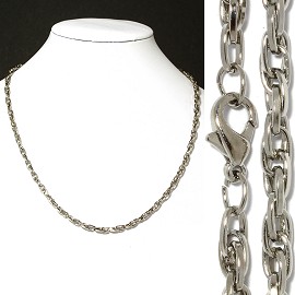 1pc 18" Chain Necklace Silver 4mm Wide Ns523