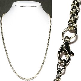 12pc 19" Long 4mm Wide Chain Necklace NK543