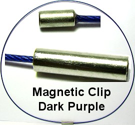 10pcs-pk 18" Cord Metal Wire Choker Magnetic Dark Purple NK063