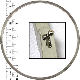 16.5" Silver Metal O Choker Necklace Pin Open, 5x1mm Wide Ns642