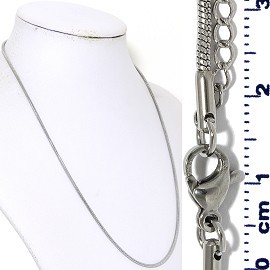 1pc 17.5" to 19.5" Stainless Steel Snak Chain Necklace 2mm Ns644 1pc 17.5" to 19.5" Stainless Steel Snak Chain Necklace 2mm Ns644