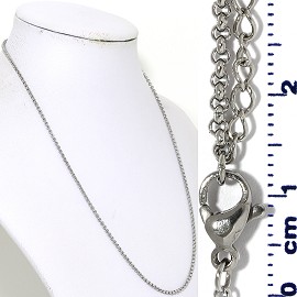 1pc 17.5" to 19.5" Stainless Steel O Chain Necklace 2mm Ns647 1pc 17.5" to 19.5" Stainless Steel O Chain Necklace 2mm Ns647