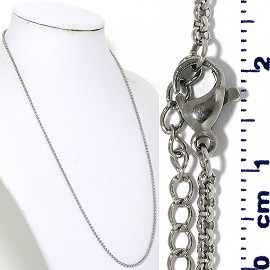 1pc 20" to 22" Stainless Steel O Chain Necklace 2mm Ns648 1pc 20" to 22" Stainless Steel O Chain Necklace 2mm Ns648