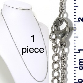 1pc 20"-22" Stainless Steel Chain Necklace 2mm Ns648