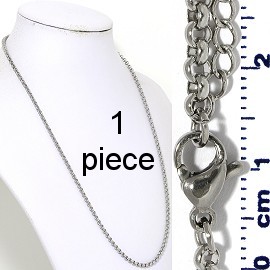 1pc 20" to 22" Stainless Steel O Chain Necklace 3mm Ns650
