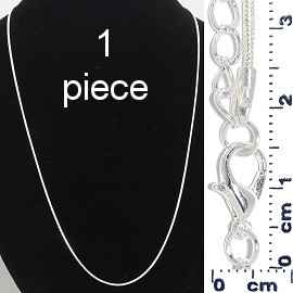 1pc 20" Snake Chain 1.5mm Thin Lobster End LT Silver Ns653