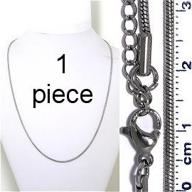1pc 20"-22" Stainless Steel 2mm Snake Chain Silver Ns654