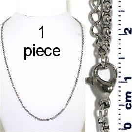 1pc 20"-22" Stainless Steel Chain Necklace 2.5mm Ns658