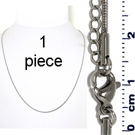 1pc 17.5"-19.5" Stainless Steel Snake Chain Necklace 1mm Ns659