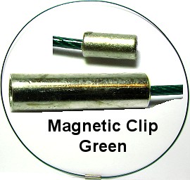 10pcs-pk 18" Cord Metal Wire Choker Magnetic Green NK066