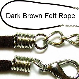 18" Dark Brown Felt Rope Ns90